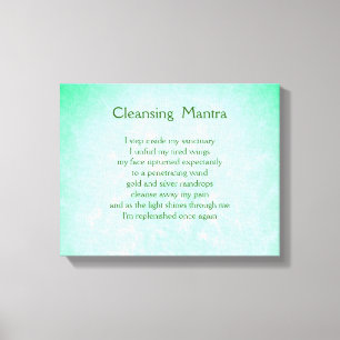 Green Blue Inspiration Energy Cleansing Leinwand