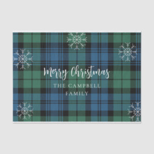 Green Blue Kariert Rustic Campbell Tartan Seidenpapier