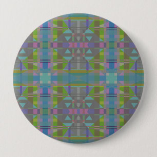 Green Blue Lila Geometric Button