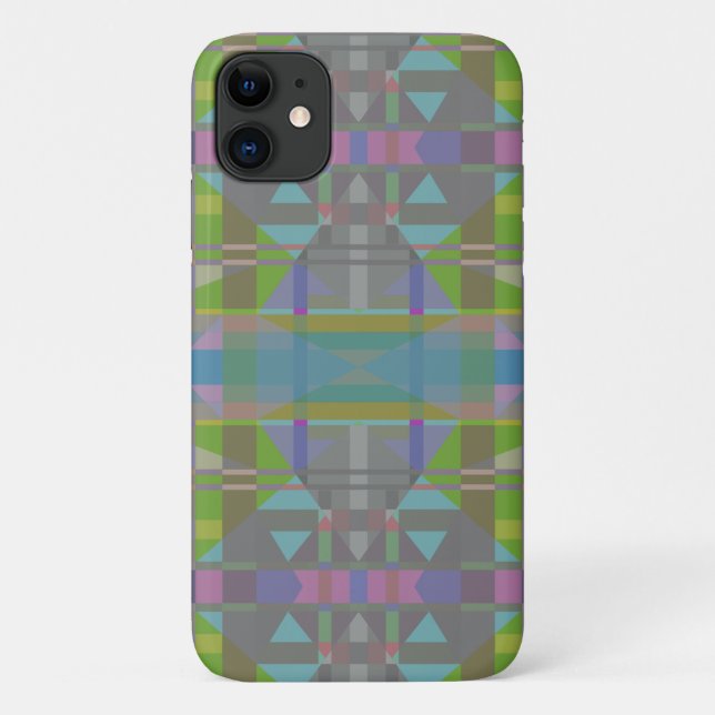 Green Blue Lila Geometric Case-Mate iPhone Hülle (Rückseite)