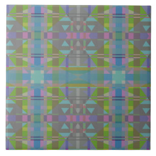 Green Blue Lila Geometric Fliese