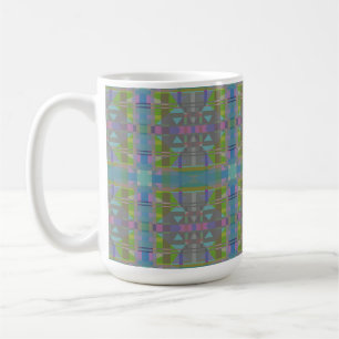 Green Blue Lila Geometric Kaffeetasse
