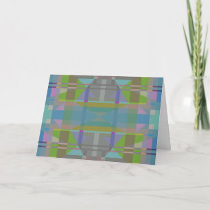 Green Blue Lila Geometric Karte