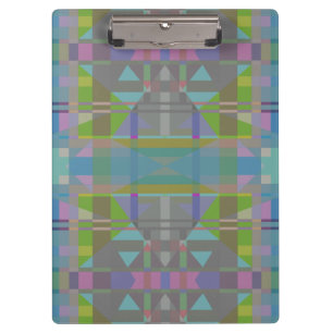 Green Blue Lila Geometric Klemmbrett