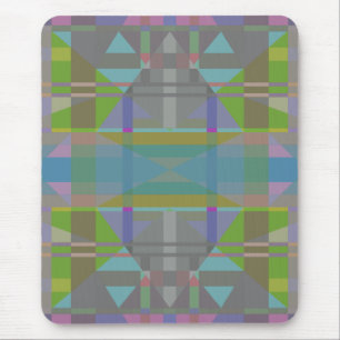 Green Blue Lila Geometric Mousepad