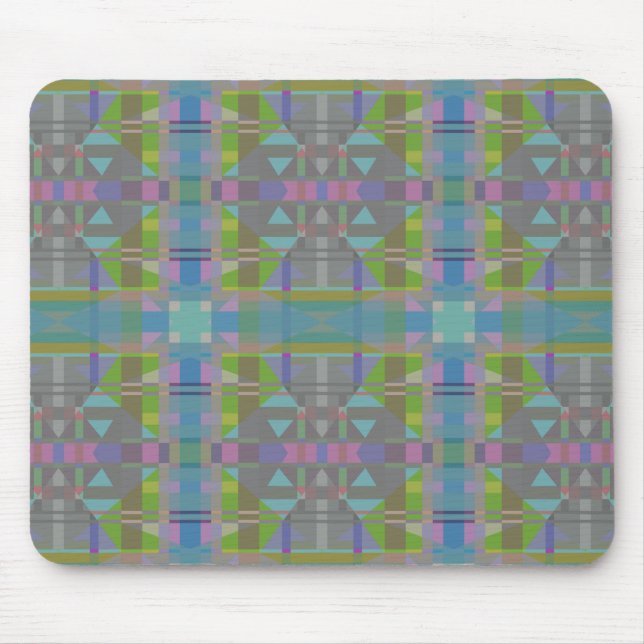 Green Blue Lila Geometric Mousepad (Vorne)