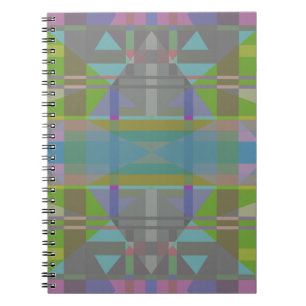 Green Blue Lila Geometric Notizblock