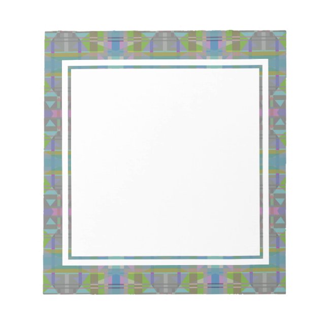 Green Blue Lila Geometric Notizblock (Vorderseite)