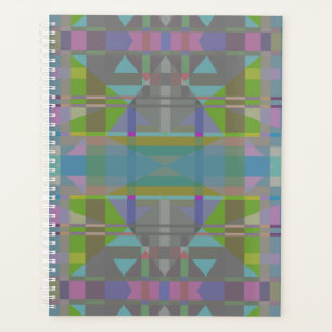 Green Blue Lila Geometric Planer