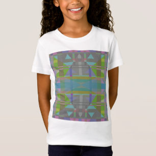 Green Blue Lila Geometric T-Shirt