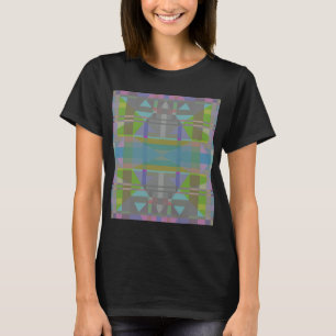 Green Blue Lila Geometric T-Shirt