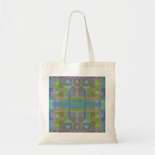 Green Blue Lila Geometric Tragetasche