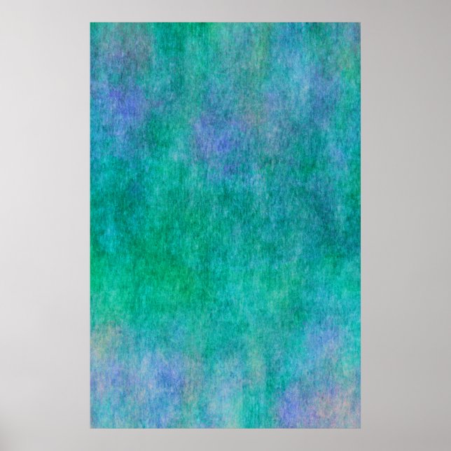 Green Blue Lila Watercolor Hintergrund Poster (Vorne)