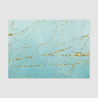 Green Blue mit Gold Seidenpapier