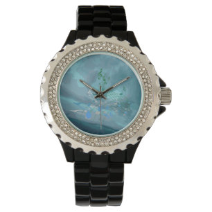Green & Blue Musiknote Abstrakt Watch Armbanduhr