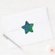 Green Blue Ombre Glitzer Sparkle Funkelnd Muster Stern-Aufkleber (Umschlag)