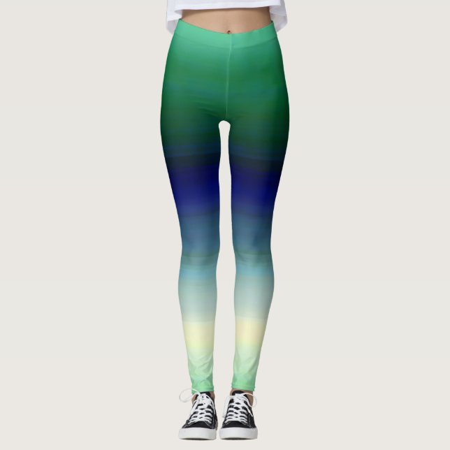 Green Blue Ombre Leggings (Vorderseite)