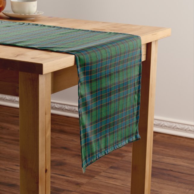 Green Blue Orange Plaid Tartan Table Runner Kurzer Tischläufer (Beispiel)