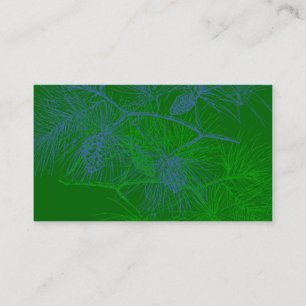 Green Blue Pine Muster Business Card Visitenkarte