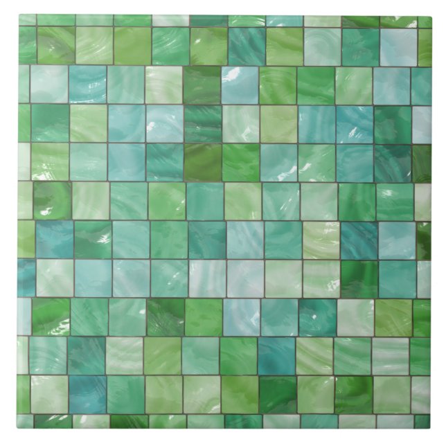 Green Blue Pool Tile Marmormuster Fliese (Vorderseite)