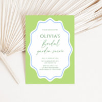 Green Blue Scallop Frame Garden Brautparty