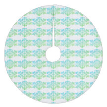 Green Blue Snowflakes Weihnachtsbaumrock