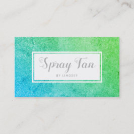 Green Blue Sparkle Glitzer Beauty Spray Tan Salon Visitenkarte