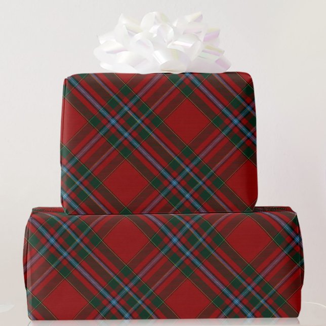 Green Blue und Red Tartan Karierte Weihnachtsgesch Geschenkpapier (Von Creator hochgeladen)