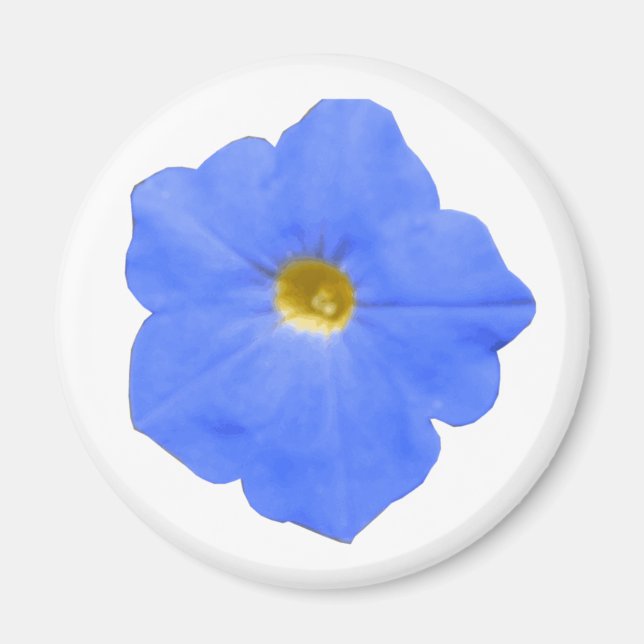 Green Blue und Yellow Petunia Magnet (Vorne)