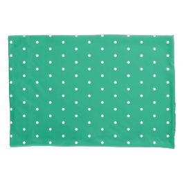 Green Blue with White Dots Standard Kissenbezug