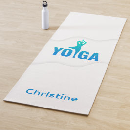 Green-Blue-Yoga-Pose und Individuelle Name Yogamatte