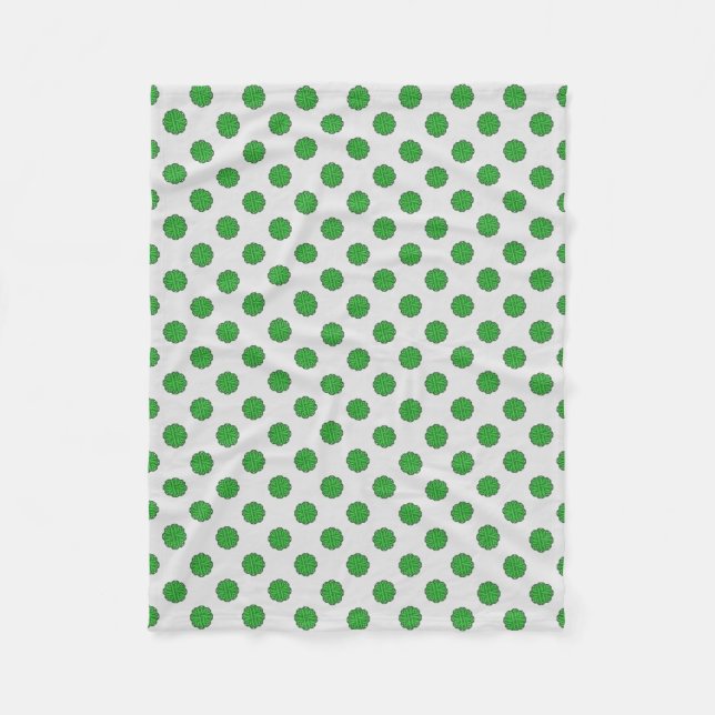Green Blume Ribbon von Kenneth Yoncich Fleecedecke (Vorderseite)