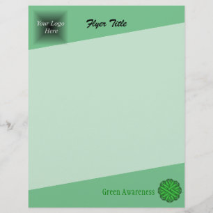 Green Blume Ribbon von Kenneth Yoncich Flyer