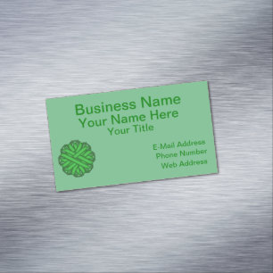 Green Blume Ribbon von Kenneth Yoncich Magnetische Visitenkarte