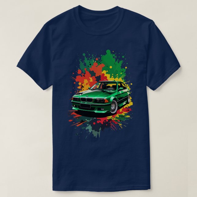 Green Bmw E39 T-Shirt (Design vorne)