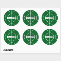 Green Bocce Ball Game rund um benutzerdefinierte A