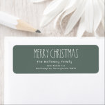 Green Boho Christmas Rücksendeadresse Envelope<br><div class="desc">Dieses grüne Oho Weihnachtslabel ist perfekt für Ihren modernen böhmischen Landgasthof-inspiriert Urlaub Gruß. Der klassische rustikale,  aber feine handgezeichnet Schriftart verleiht ihm einen erdigen Vintagen Look und behalte ihn niedlich und einfach. Das Design ist ausgezeichnet für Ihren natürlichen Spaß und lässige Jahresgrüße.</div>