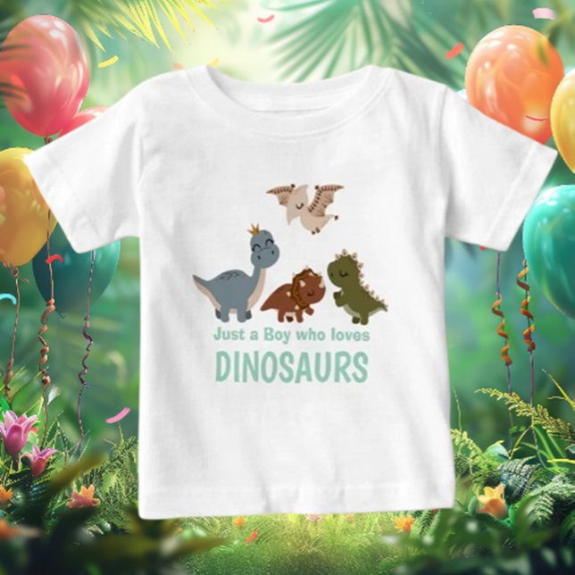 Green Boho Dinosaur Baby T-shirt (Dress your little one in style with our Boho Dinosaur Baby T-Shirt! Soft, comfy, and super cute)