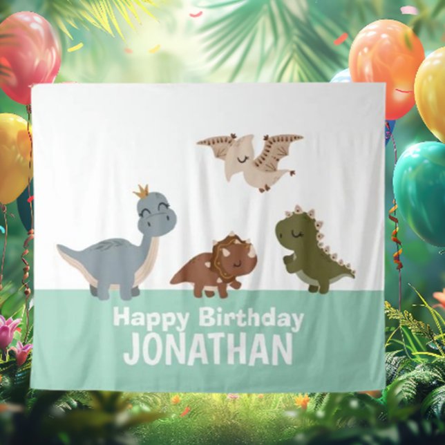 Green Boho Dinosaurier Hintergrund Wandteppich (Transform your space with a stunning green dinosaur backdrop!)
