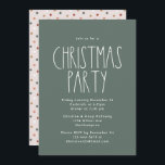 Green Boho Polka Dot Christmas Party Einladung<br><div class="desc">Diese grüne Polka dot weihnachtliche Party Einladung ist perfekt für Ihren modernen böhmischen Landgasthof-inspiriert Urlaub Gruß. Der klassische rustikale, aber zarte Schriftart verleiht ihm einen erdigen Vintagen Look und behalte ihn niedlich und einfach. Die Polka-Punkte kommen in Erdtönen wie Rot, Salbei, Rosa, Rosa, Terrakotta, Rost und Bräune. Das Design ist...</div>