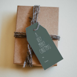 Green Boho Polka Dot Christmas zu Geschenkanhänger