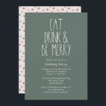 Green Boho Polka Dot Weihnachten trinken Drink sei Einladung<br><div class="desc">Dieses grüne Polka dot weihnachtliche Getränk ist eine fröhliche Einladung für Ihre moderne böhmische Landhaus-inspiriert Feier. Der klassische rustikale, aber zarte Schriftart verleiht ihm einen erdigen Vintagen Look und behalte ihn niedlich und einfach. Die Polka-Punkte kommen in Erdtönen wie Rot, Salbei, Rosa, Rosa, Terrakotta, Rost und Bräune. Das Design ist...</div>