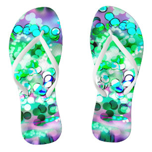 Green Bokeh 92015 Remix Flip Flops