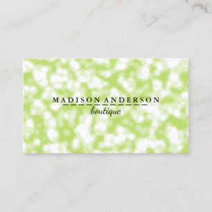 Green Bokeh Glitzer Moderne Mode Makeup Artist Visitenkarte