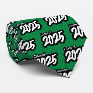 Green Bold Brush Class of 2025 Neck Tie Krawatte