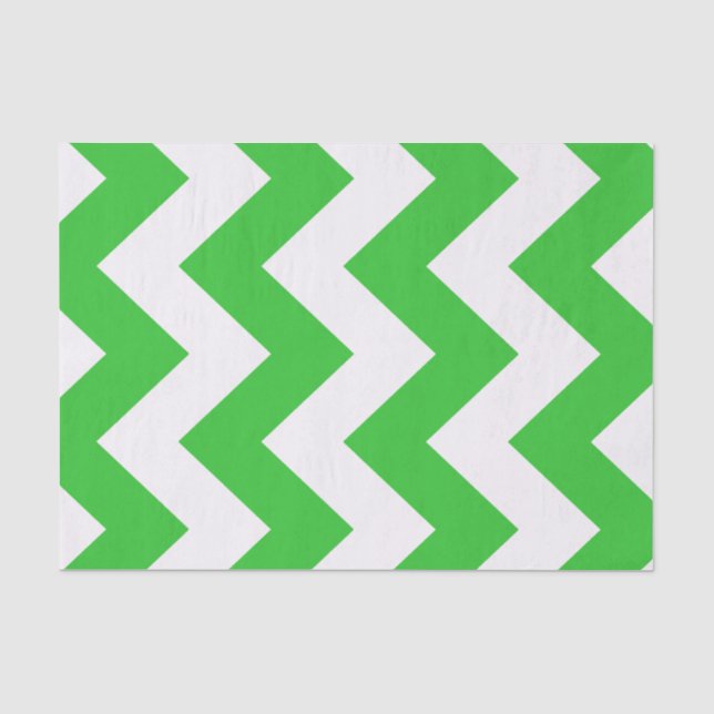 Green Bold Mod Zickzack Seidenpapier (Vorderseite)