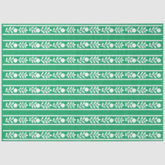 Green Bone Inlay Floral Border Decoupage Paper Seidenpapier