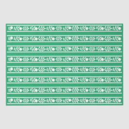 Green Bone Inlay Floral Border Decoupage Paper Seidenpapier
