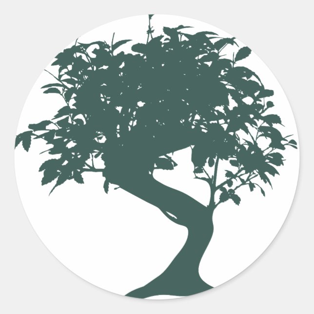 Green Bonsai Tree Sticker (Vorderseite)