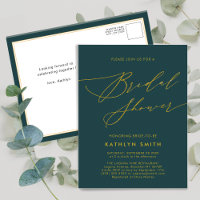 Green Botanical Elegant Script-Brautparty